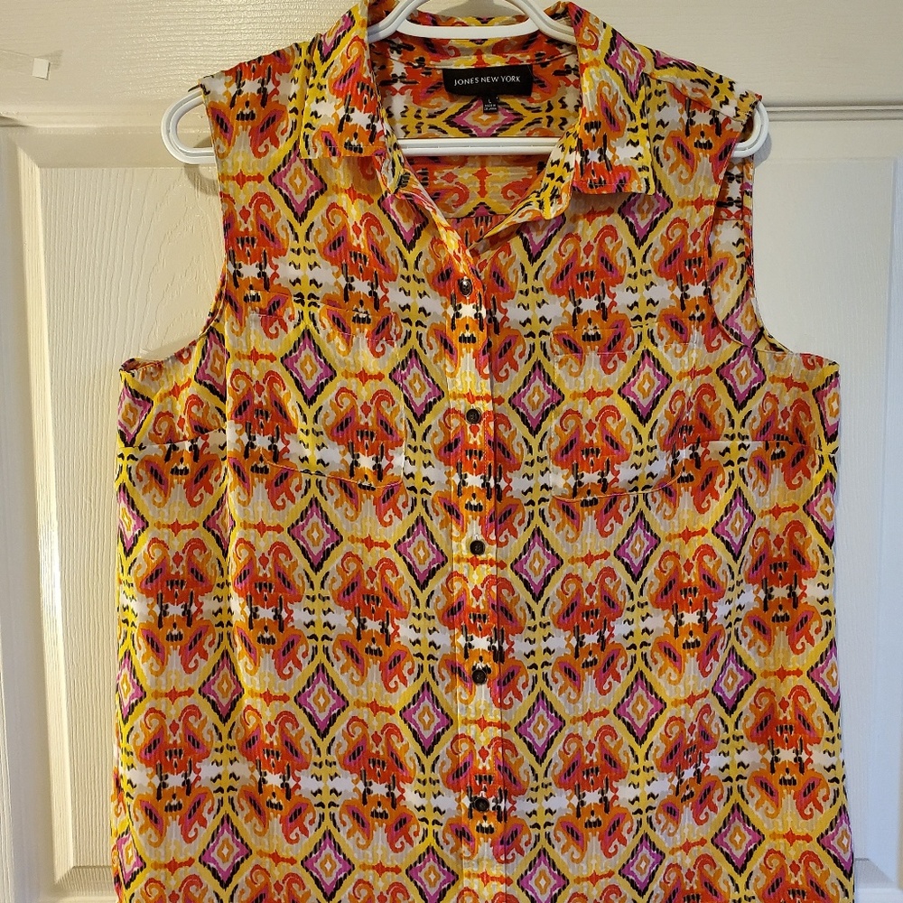 Jones of New York - Sleeveless Blouse - SZ L